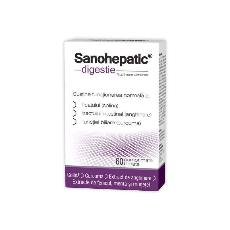 Sanohepatic DIGESTIE, 60 comprimate, Zdrovit