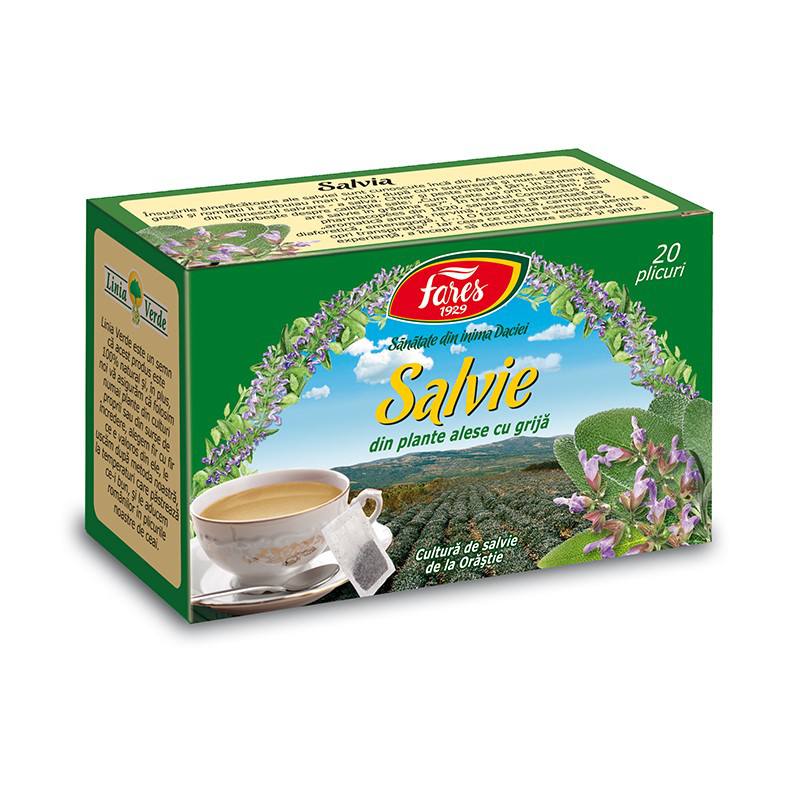 Ceai salvie, 20 pliculete, fares