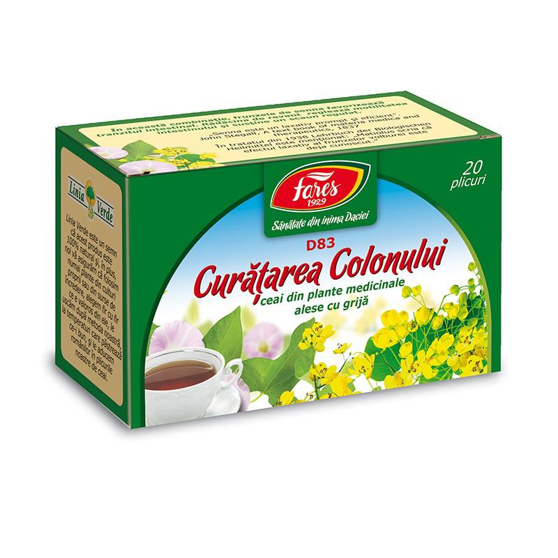 Ceai curatare colon, 20 pliculete, Fares Ceaiuri si tincturi 2023-09-24