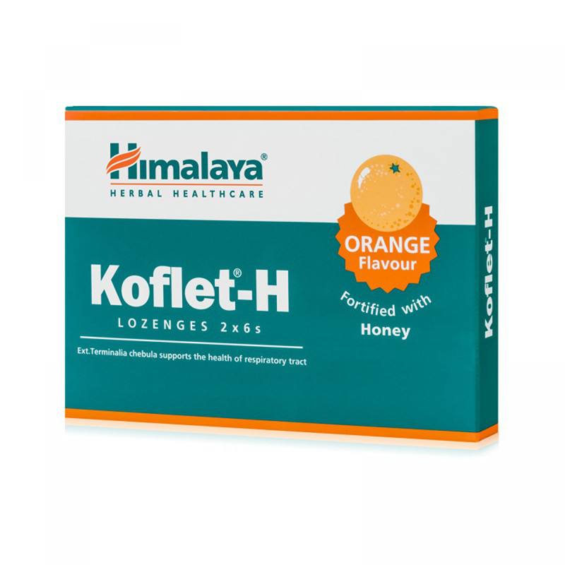 Koflet-H aroma de portocale, ajuta respiratia, 12 pastile de supt ajuta imagine noua