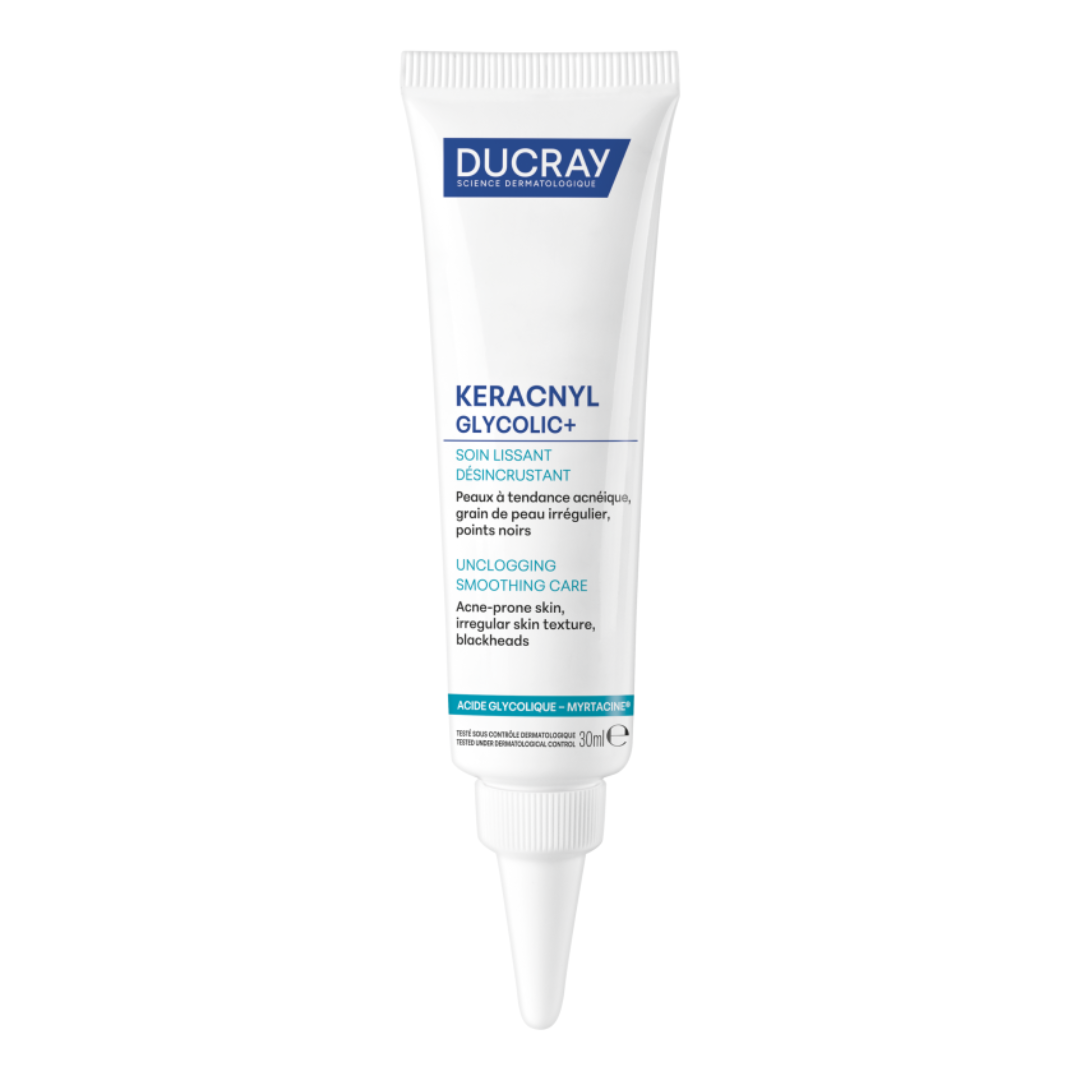 Crema calmanta pentru tenul cu tendinta acneica Keracnyl Glycolic Control, 30 ml, Ducray