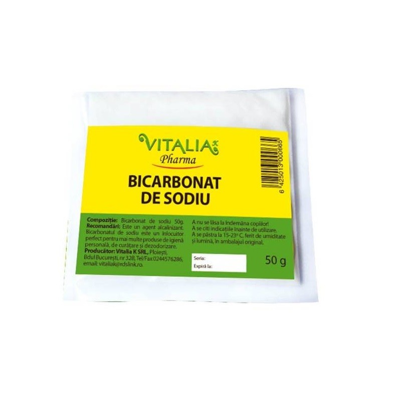 Vitalia K Bicarbonat de sodiu, 50g Antiacide 2023-09-22