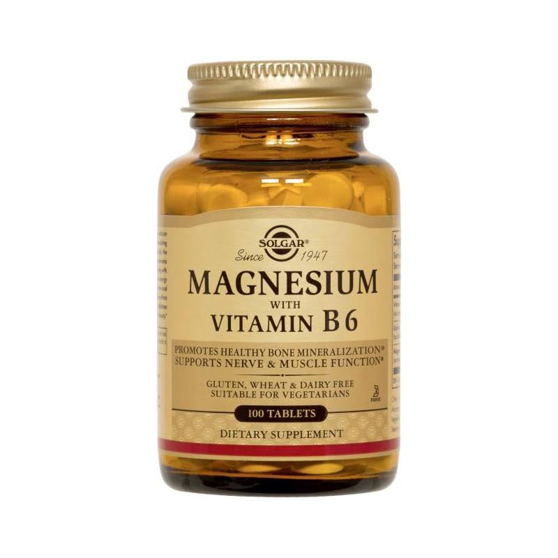 Solgar Magneziu + B6, 100 tablete Vitamine si minerale