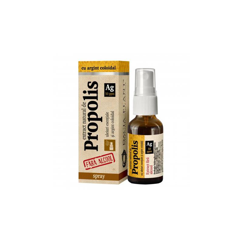Dacia Plant Propolis cu Argint coloidal fara alcool spray, 20 ml alcool imagine teramed.ro