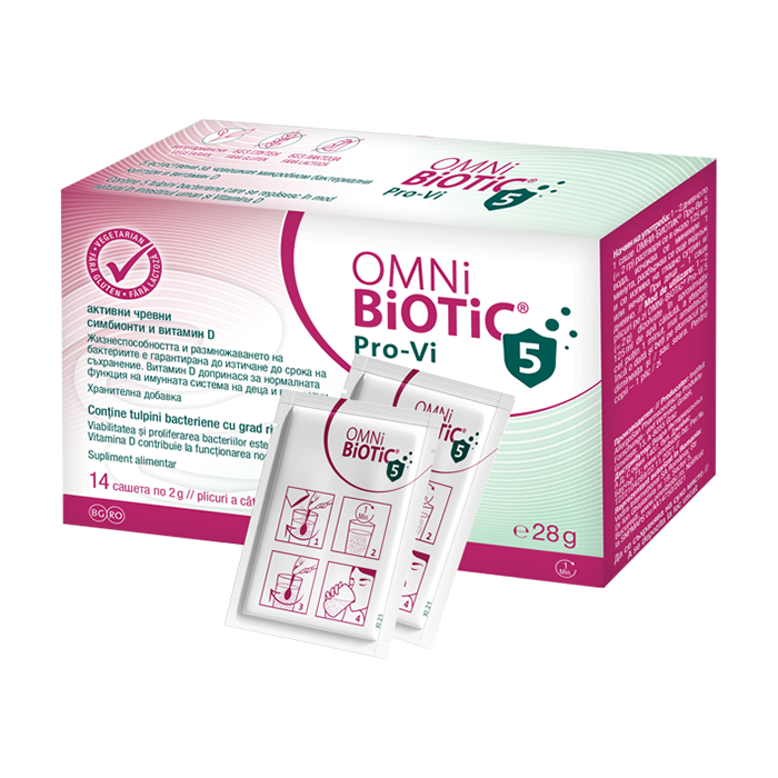 Omni Biotic Pro-Vi 5, 14 plicuri*4g, Institut AllergoSan La Reducere Allergosan