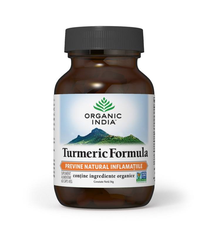 ORGANIC INDIA Turmeric Formula | Antiinflamator Natural Antiinflamator imagine teramed.ro