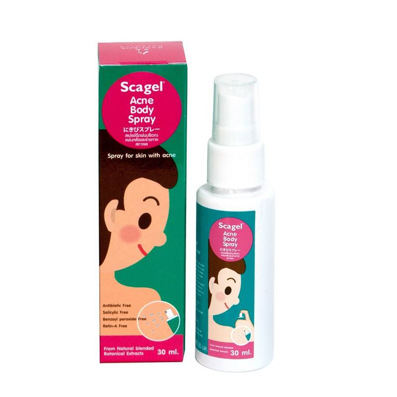 Scagel Acne Body Spray acnee si pete corp, 30ml 30ML imagine 2022