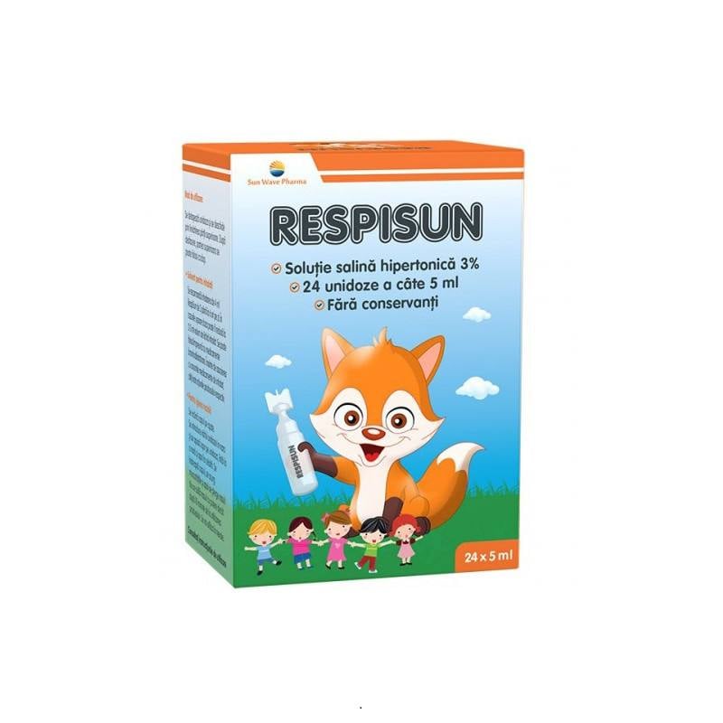 Respisun Solutie Salina Hipertonica 3%, 24 Unidoze, 4 Ml