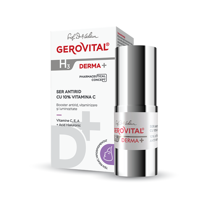 Ser antirid cu 10% Vitamina C H3 Derma+, 15 ml, Gerovital image6