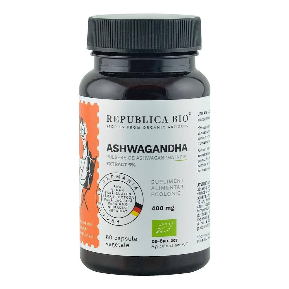 Ashwagandha ecologica 60 capsule, Republica BIO