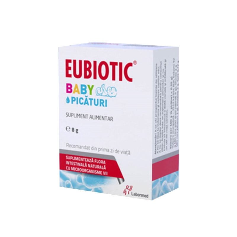 Eubiotic Baby picaturi,1 flacon, 8g, echilibrare flora intestinala 8g imagine teramed.ro