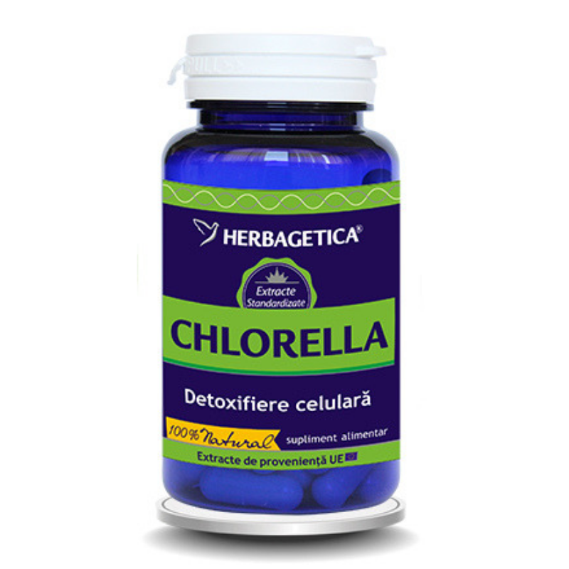 Chlorella, 30 capsule, Herbagetica capsule imagine teramed.ro