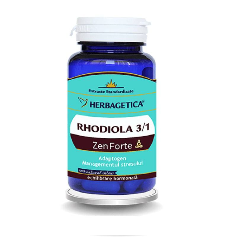 Poze Rhodiola zen forte, 60 capsule, Herbagetica springfarma.com