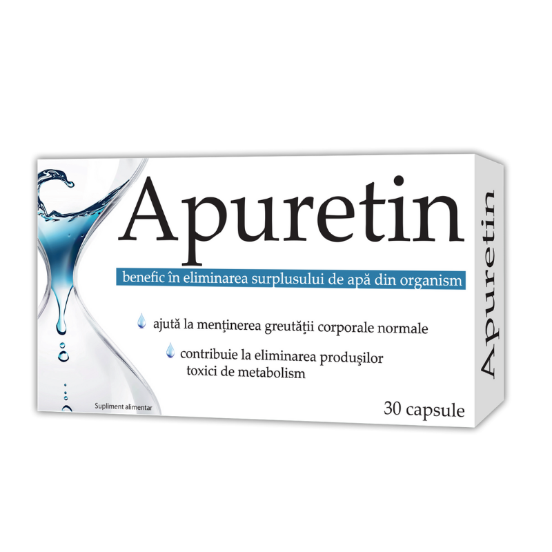Apuretin, 30 capsule, retentie de apa Apa imagine teramed.ro