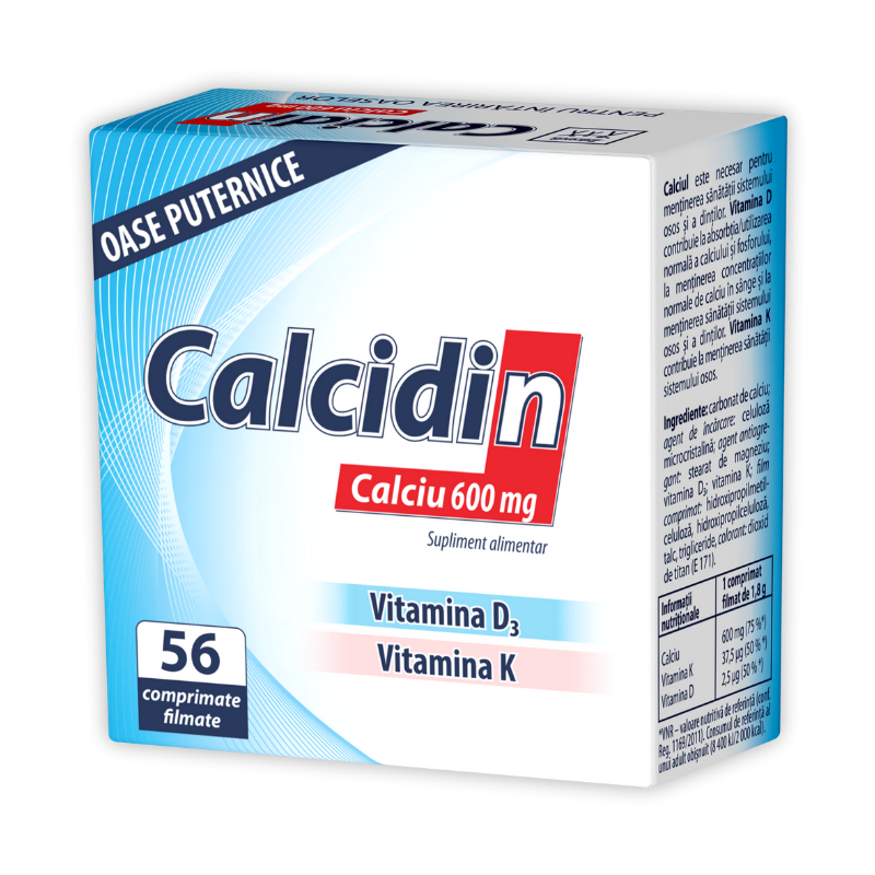 Calcidin, 56 comprimate Articulatii, oase si muschi 2023-09-22 3