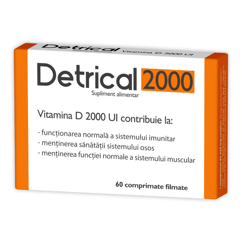 Detrical 2000 IU, 60 comprimate Vitamina D
