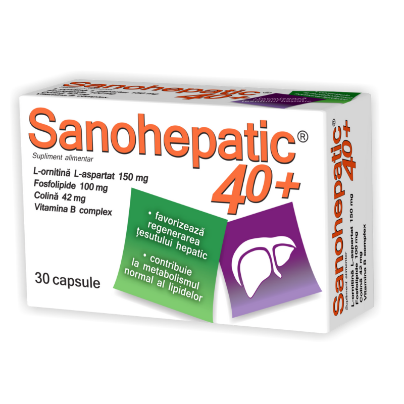 Sanohepatic 40+, 30 capsule Hepatoprotectoare 2023-09-24 3