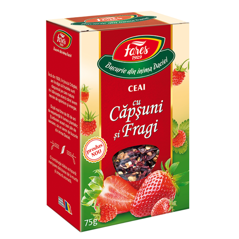 Ceai cu capsuni si fragi, 75 g fares