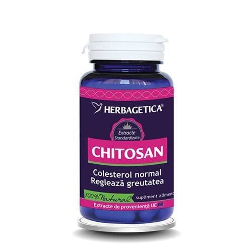 Herbagetica Chitosan, 60 capsule capsule imagine teramed.ro