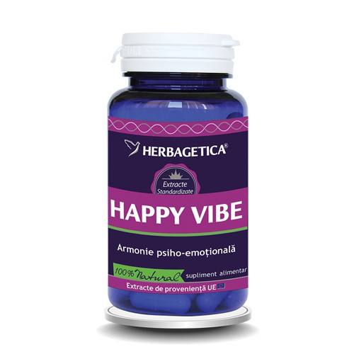 Happy vibe, 60 capsule, Herbagetica Activitate