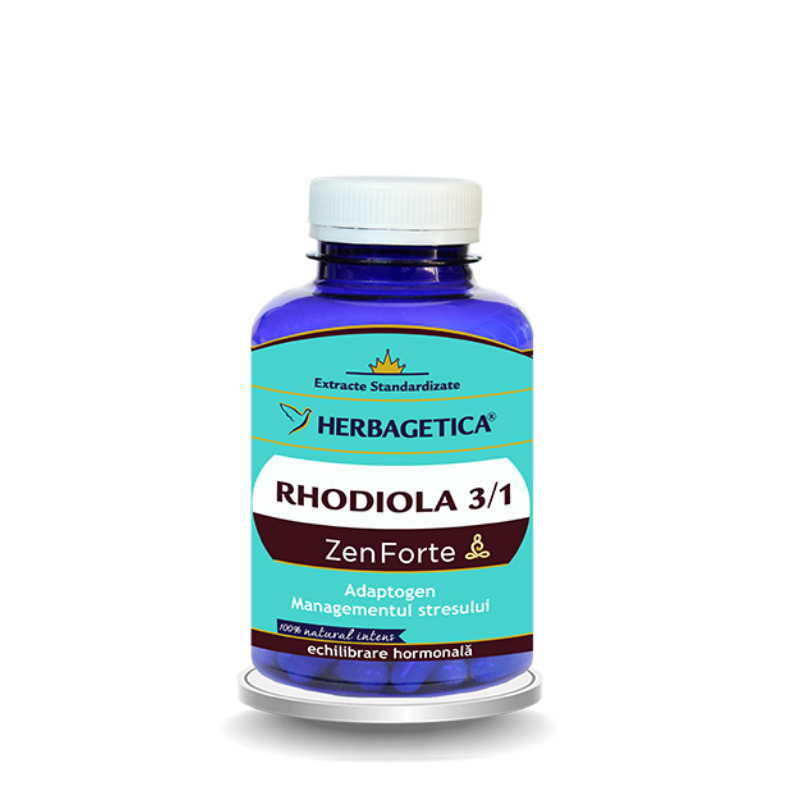 Rhodiola zen forte, 120 capsule, Herbagetica