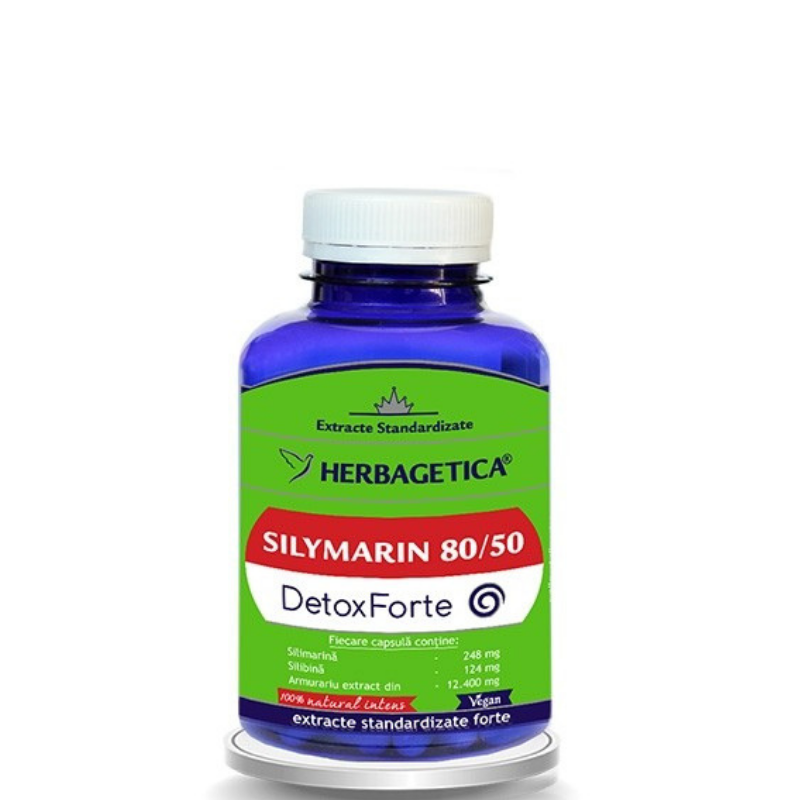 Silymarin 80/50 detox forte,120 capsule, Herbagetica