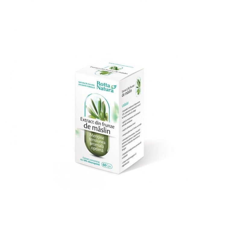Extract din frunze de maslin 500 mg, 60 capsule, Rotta Natura 500 imagine 2022
