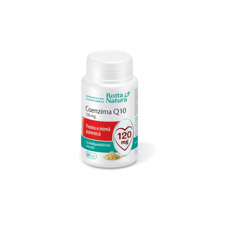 Coenzima Q10 120 mg, 30 capsule, Rotta Natura Inima sanatoasa 2023-10-03