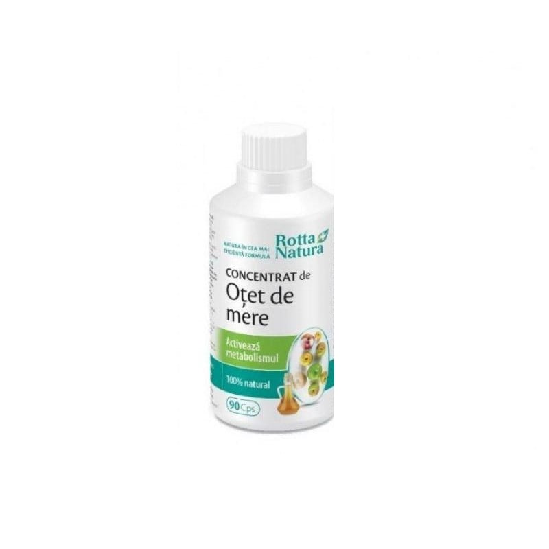 Concentrat otet mere si vitamina E, 90 capsule, Rotta Natura Reducerea apetitului