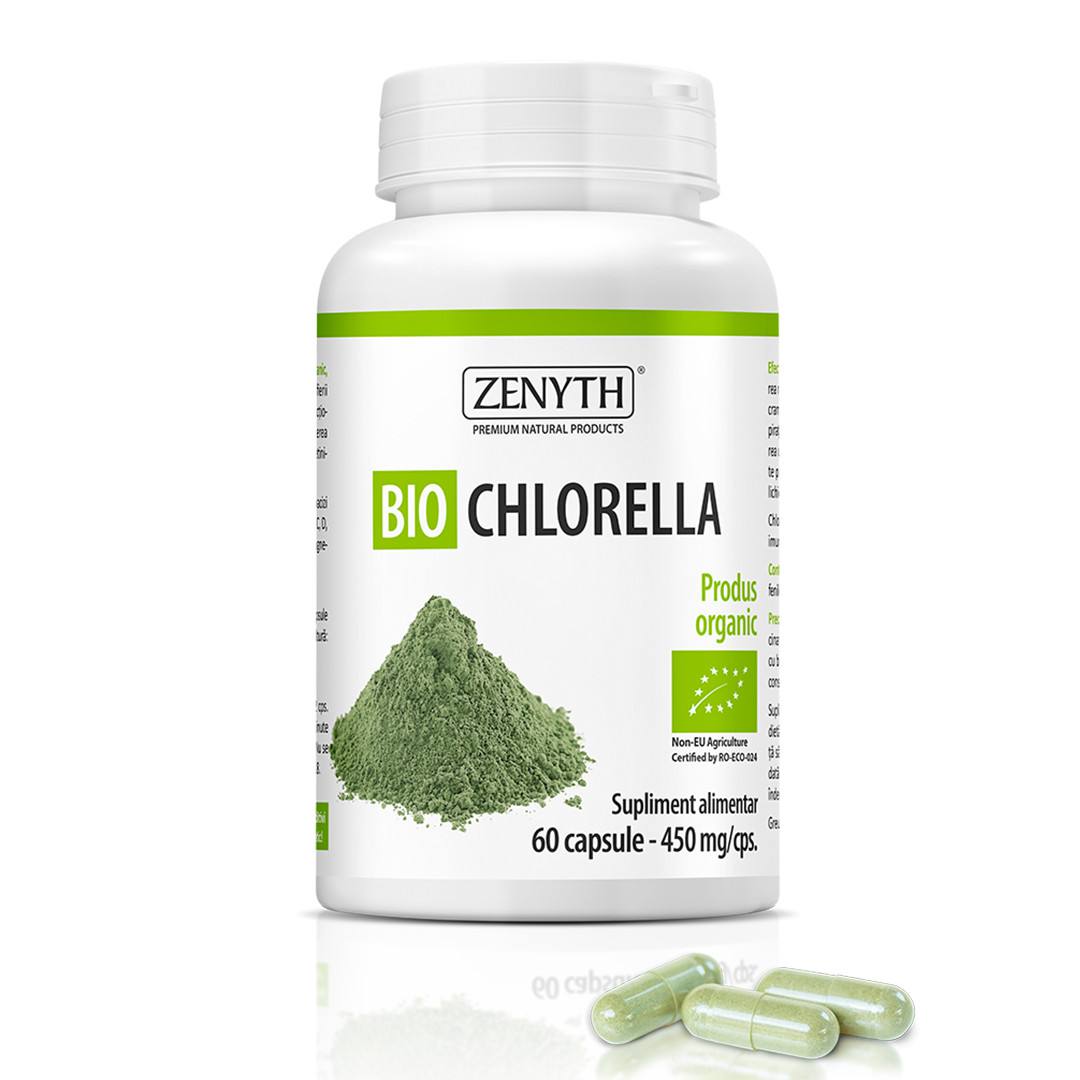 Bio Chlorella 450 mg, 60 capsule, Zenyth 450 imagine teramed.ro