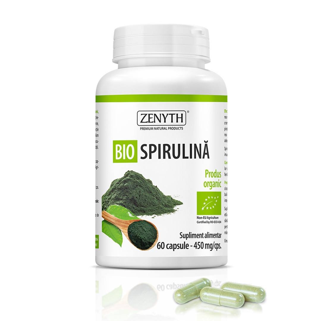 Bio Spirulina 450 mg, 60 capsule, Zenyth 450 imagine teramed.ro
