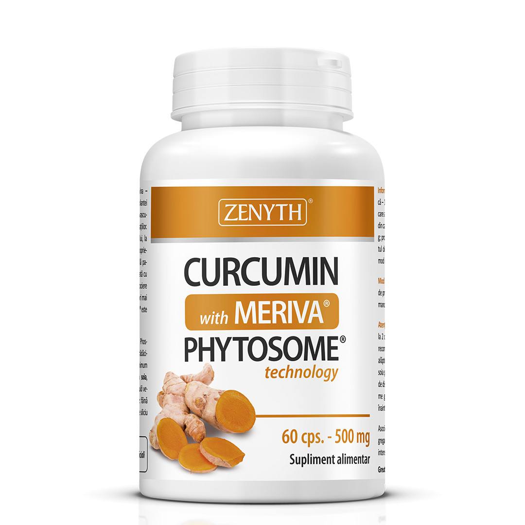 Curcumin with Meriva 550 mg, 60 capsule, Zenyth 550+ imagine teramed.ro