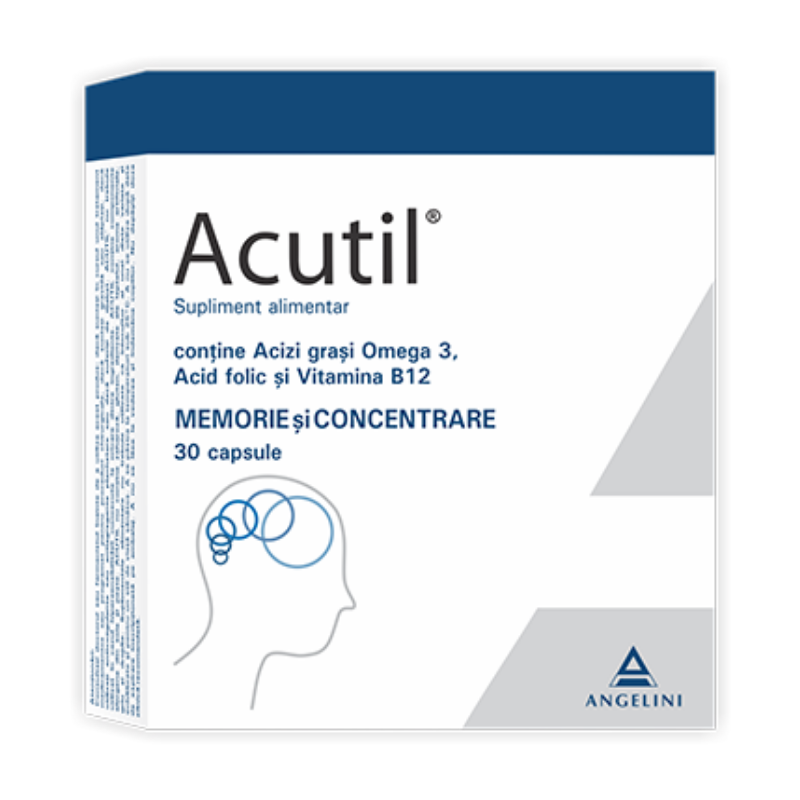 Acutil, 30 capsule, sustine functiile cerebrale, Angelini Activitate imagine teramed.ro