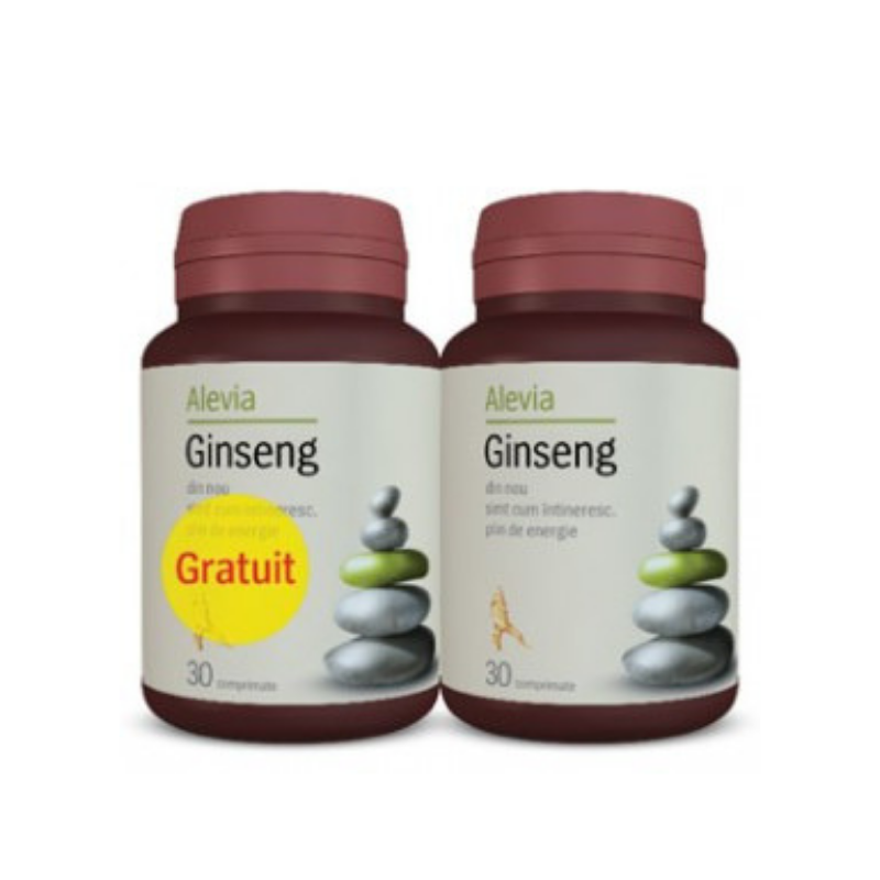 Alevia GINSENG, 30 caps + 30 caps Cadou Alevia imagine noua