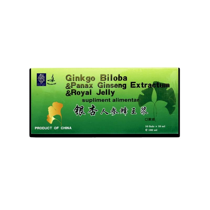 Ginkgo Biloba & Royal Jelly & Ginseng NATURALIA DIET, 10 fiole x 10 ml Stres si somn 2023-09-22
