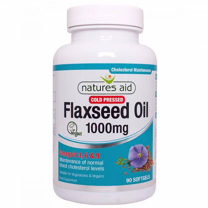 NATURES AID Flaxseed oil 1000 mg, 90 capsule La Reducere 1000
