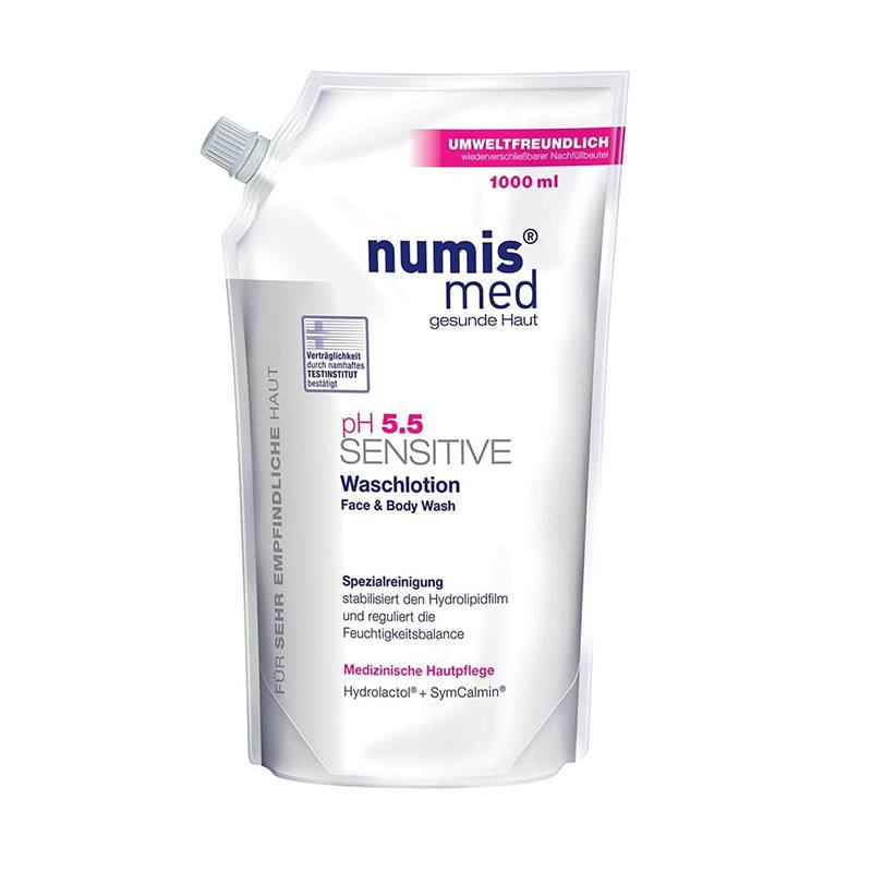 Numis Med Sensitive Lotiune spalare pentru fata si corp Rezerva 1000ml 1000ml imagine teramed.ro