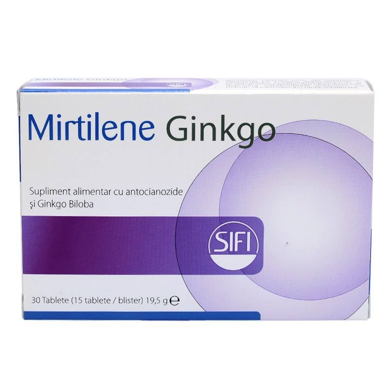 Mirtilene Ginkgo x 30 tab. Ginkgo imagine teramed.ro