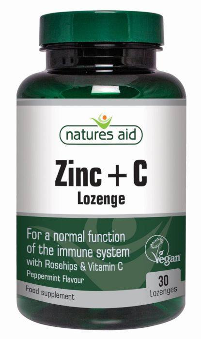 NATURES AID Zinc, 30 comprimate masticabile Vitamine si suplimente