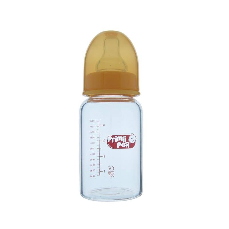 Primii Pasi R0151 – Biberon Borosilicat (Sticla) 120 Ml Galben Biberoane