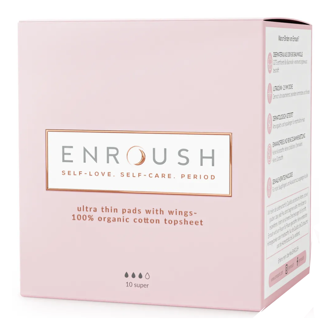 Enroush Absorbante Bumbac Organic Super, 10 bucati