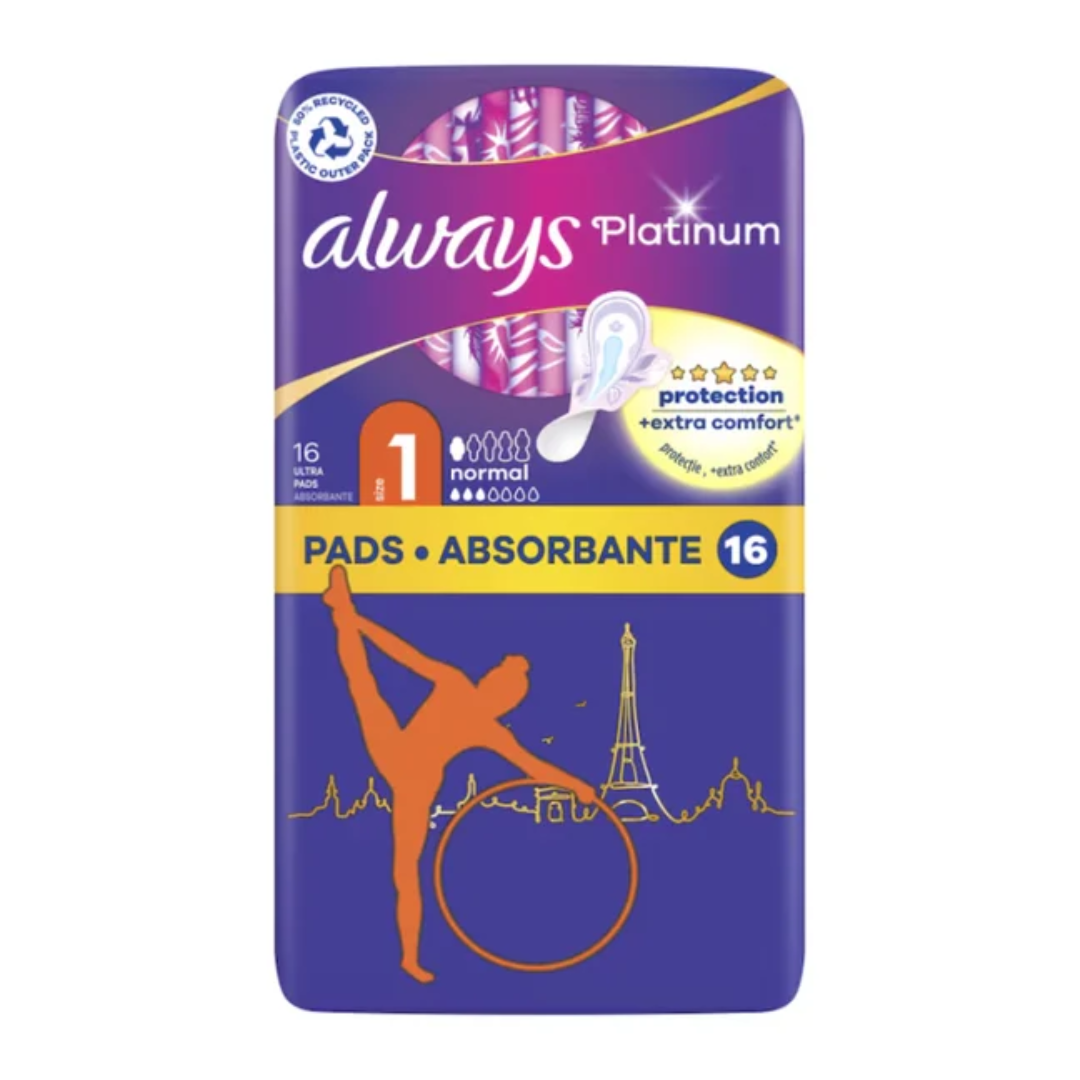 Absorbante Always Platinum Normal Duo, 16 bucati