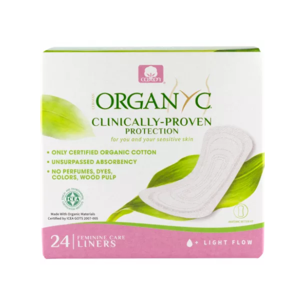 Absorbante zilnice din bumbac organic, 24 bucati, Organyc