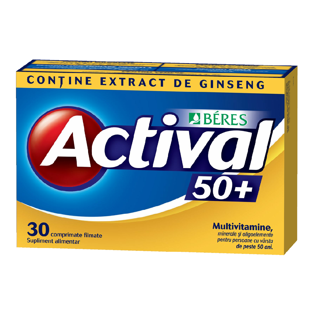 Actival 50+, 30 comprimate, Beres Pharmaceuticals