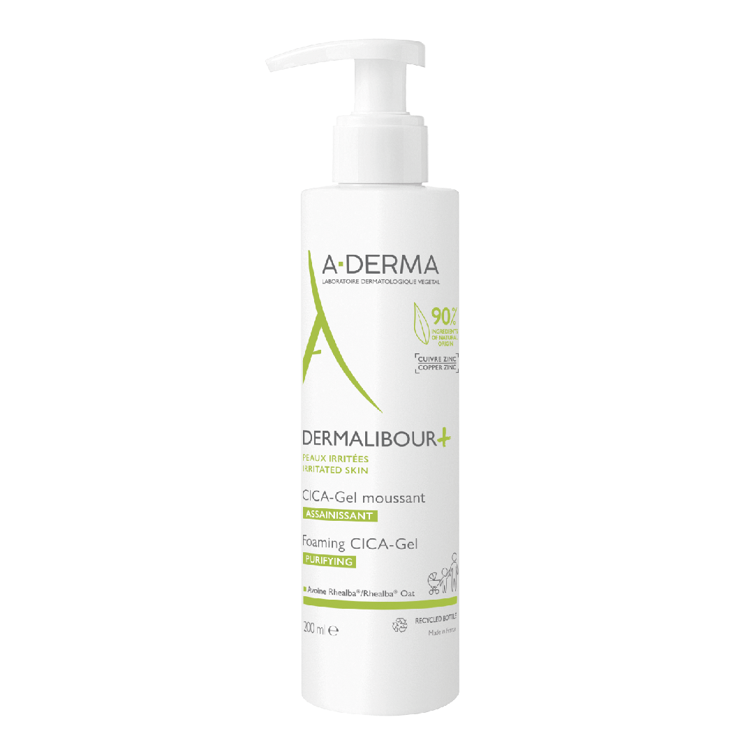 Gel Spumant Purificator Piele Iritata Dermalibour+ Cica , 200 Ml, A-derma