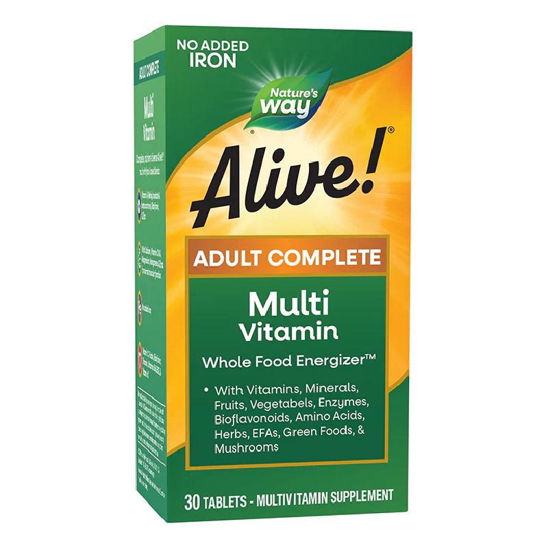 Multivitamine fara fier adaugat Alive Nature\'s Way, 30 tablete, Secom
