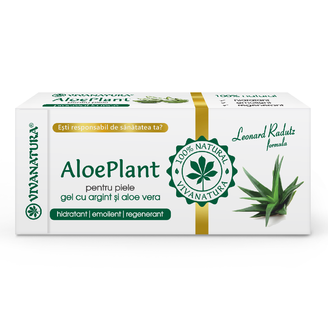 Gel Pentru Piele Cu Argint Si Aloe Vera Aloe Plant, 20 Ml, Vivanatura