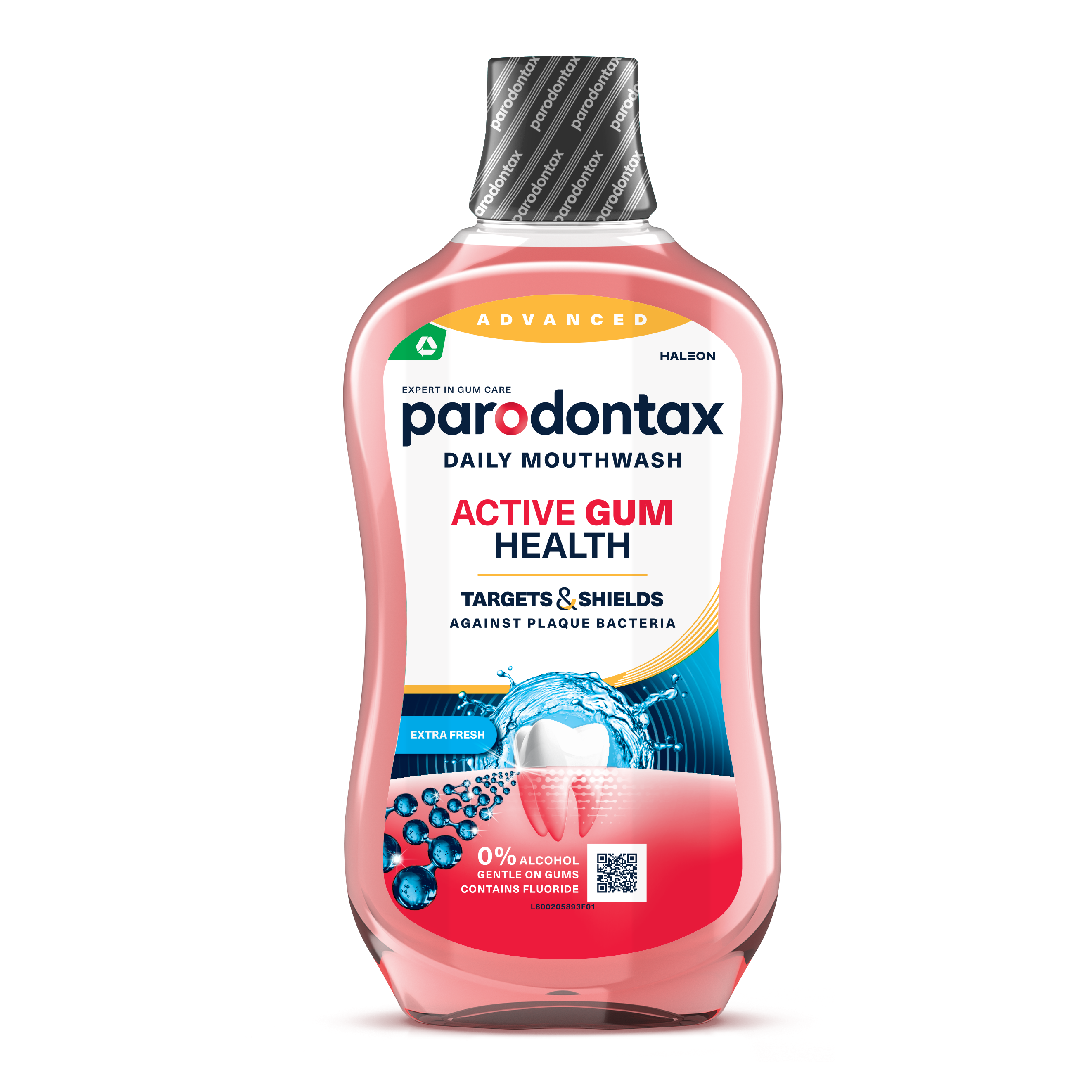 Apa de gura fara alcool Active Gum Health Parodontax, 500 ml, Gsk