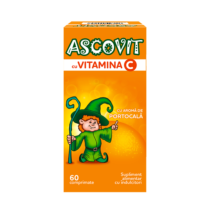 Ascovit 100 mg orange, 60 comprimate 100 imagine 2021