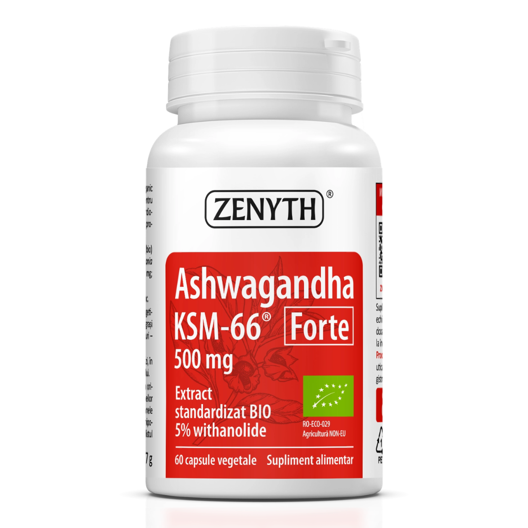 Ashwaghanda KSM-66 Forte, 500 mg, 60 capsule, Zenyth